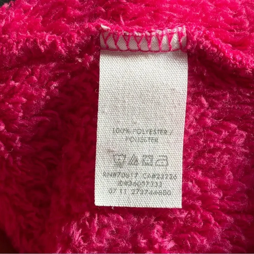 Victoria’s Secret Plush Fleece Robe Pink White Trim Women’s Medium Spa Cozy